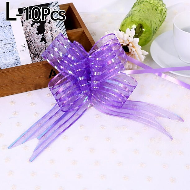Cintas de lazo para embalaje de regalo, 10 piezas, cumpleaños, Navidad, Año Nuevo, fiesta de boda, decoración de coche, suministros de bricolaje para fiesta festiva