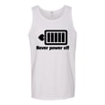 thumbnail image 2 of Cute Heart Never Power off Love Couple Gift Valentine's Day Mens Graphic Tank Top, White, X-Large, 2 of 3