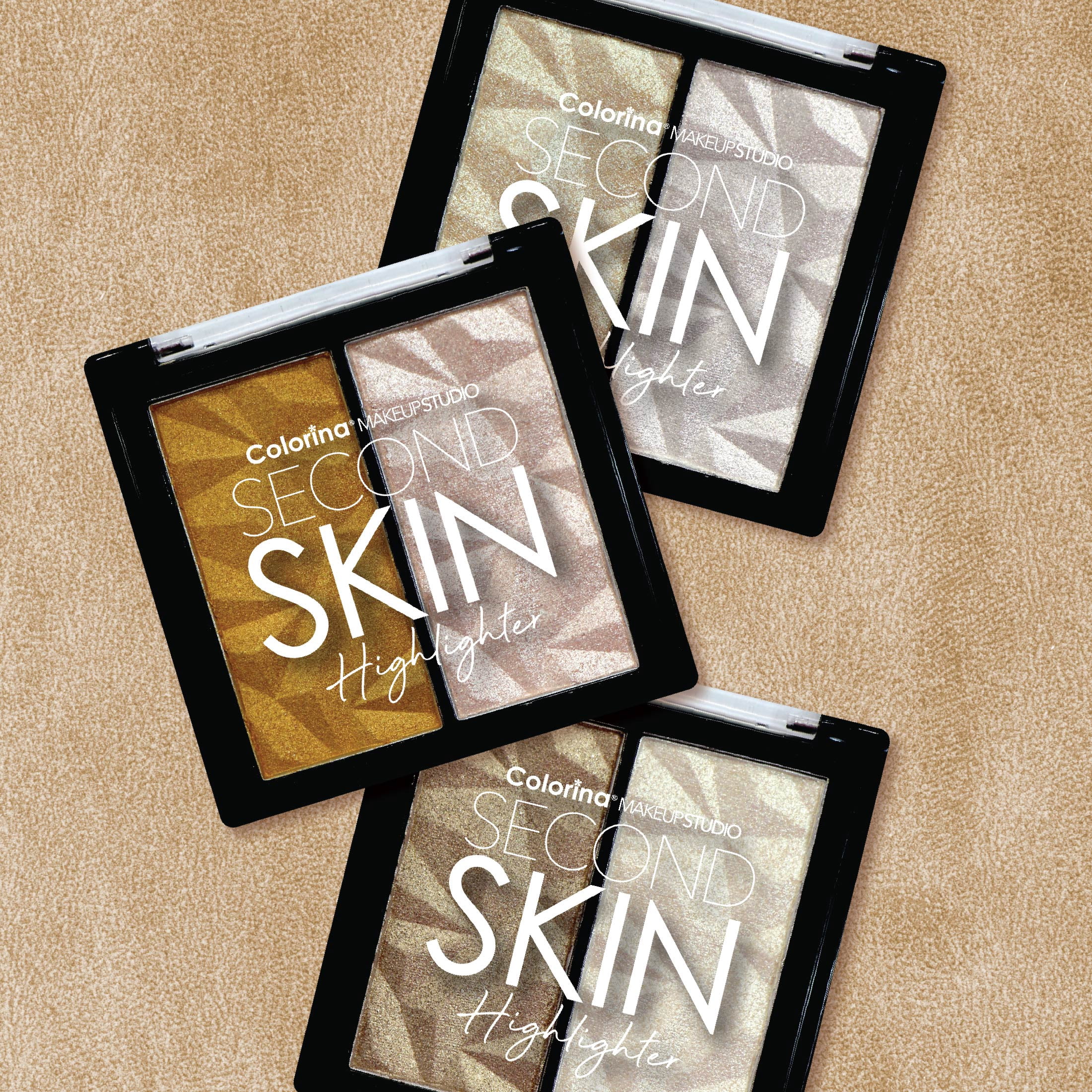 Colorina Makeup Studio Second Skin Collection Duo Highlighter Shade 01 0.26 oz