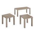 thumbnail image 1 of Manor Park 3 Piece Wood Coffee Driftwood End Table Set, 1 of 4