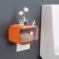 thumbnail image 3 of Box Waterproof Toilet Paper Holder Cute Rod Antlers Transparent Window Adjustable Hanging Wall Mounted Tissue Box Holder, 3 of 4