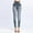Gray, variant on Tejiojio Fall Clearance Vertical Stripe Imitation Denim Leggings Show Thin Buttock Raising Capris