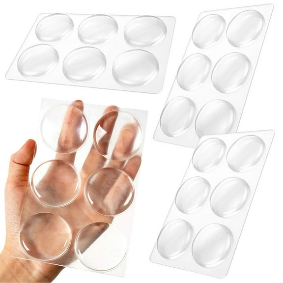 24PCS Door Knob Wall Door Stopper, Door Knob Wall Protector, Reusable Gel Wall Clear Door Bumpers, Door Handle Stopper, for Wall and Door