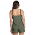 thumbnail image 3 of Just Love Womens Solid Poly Spandex Pajama Short Sets (Olive, 1X), 3 of 4