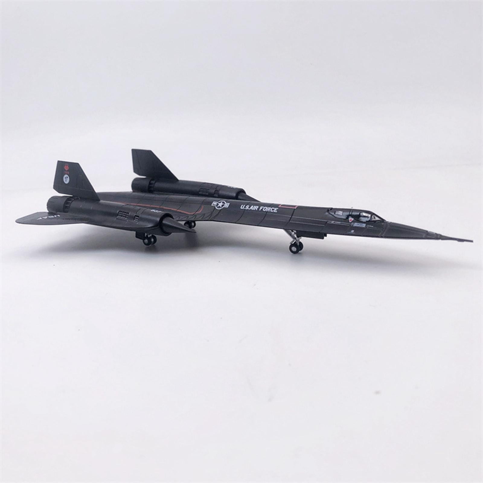 Alloy Diecast 1:144 Blackbird 71A Fighter with Display Stand,Metal Plane Model for Shelf Office Desktop Room Ornaments