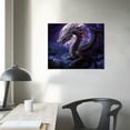 thumbnail image 3 of COMIO  Purple Skeleton Dragon Funny Animals Canvas Wall Art Contemporary Simple Life Canvas Painting Pictures for Home Bedroom Decor for Living Room Bathroom Decor, 3 of 4