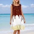 thumbnail image 2 of Girls Ice Cream Print Sleeveless Dress, Casual A-Line Sundress for Kids 5-14 Years, 2 of 4