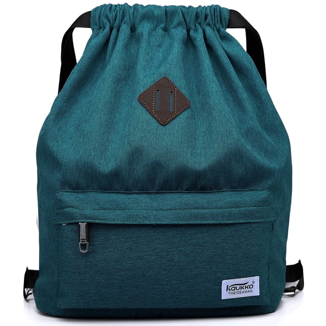 KAUKKO Cordón Deportes Mochila Gimnasio Yoga Bolsa Hombro Mochila para Hombres y Mujeres KAUKKO K1031-Lakeblue