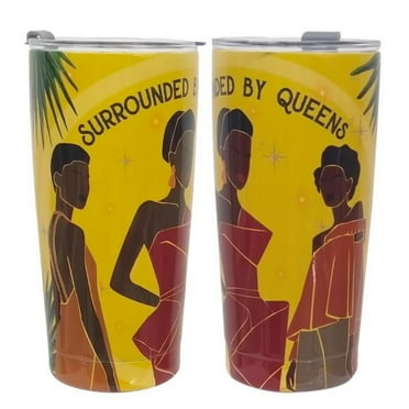 Shades of Color, African American Art Surronded by Queens Travel Tumbler Mug