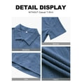 thumbnail image 6 of Iceglad Men's Casual Button Down Shirts Short Sleeve Shirts Vacation Beach Summer Hollow Out Tops, 6 of 7
