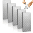 thumbnail image 2 of 5 PCS Diamond Sharpening Stone, Double-Sided Sharpening Plate Honing Stones with Coarse Plate and Non-Slip Base,5 * knife sharpener stone,Silver, 2 of 7
