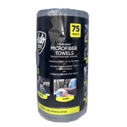 Auto Drive Tear Away Car Wash Multi-Purpose Microfiber Towel Roll, 75 Pack