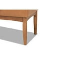 thumbnail image 4 of Arvid Mid-Century Modern Tan Faux Leather Upholstered and Walnut Brown Finished Wood Dining Bench, 4 of 5