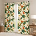 thumbnail image 2 of Feelyou Bohemian Floral Flower Blackout Curtains Set of 2 (52x84 Each), Green Leaf Plant Window Curtains, Southwestern Fashion Curtains and Drapes, Black Out Curtains Decor, 2 of 6