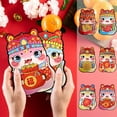 thumbnail image 6 of UNLLLL 2025 6 Pcs Red Envelopes Chinese New Year of The Snake, Cute Creatives Cartoons Red Envelopes, Lucky Money Envelopes with Gold Raised Foil Snake, for New Year, 6 of 9
