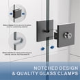 thumbnail image 5 of UKH07B2 38 in. W x 80 in. H Frameless Fixed Shower Glass Panel in Matte Black with 3/8 in. Clear Tempered Glass, 5 of 6