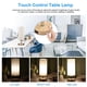 thumbnail image 2 of Touch Control Table Lamp Bedside Desk Lamp with E27 LED Bulb Warm White Light Modern Tabletop Lamp 2 USB Ports for Bedroom Living Room, 2 of 5