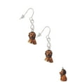 thumbnail image 3 of Delight Jewelry Resin Tan Lion Silver tone Infinity French Earrings, 3 of 4