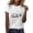 White, variant on Alun Keep Happy T-Shirts for Women Summer Trendy Crew Neck Short Sleeves Graphic Tee Casual Relaxed Fit Soft Comfortable Daily Tops White XL