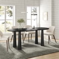 thumbnail image 2 of MAYEERTY 67x33.5x30 Modern Oval Dining Table, Contemporary Home Wood Kitchen Table, Black, 2 of 8