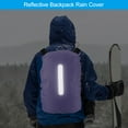 thumbnail image 4 of Unique Bargains 65-75L Waterproof Backpack Rain Cover with Vertical Reflective Strap, XL, Purple, 4 of 5