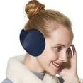 thumbnail image 2 of Unisex Ear Warmer Adjustable Behind The Head Ultra Soft Ear Muff Cyan, 2 of 8
