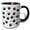 Black/White, variant on 3drose, Black Paws and Aqua Dots - Pets - Whimsical Animal Art, 11oz Two-tone Green Mug