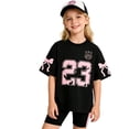 thumbnail image 2 of Girls Casual Outfit 2 Piece T Shirt And Shorts Combo With Digital Print Design For Everyday Play, 2 of 6