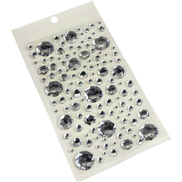 Self Adhesive Round Gemstone, Assorted, 120count