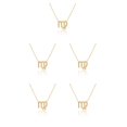 thumbnail image 3 of Sonducket Ins Twelve Zodiac Sign Retro Constelaciones Tema Zodiaco Collar Ins Charm Cómodo colgante a prueba de herrumbre Virgo oro Virgo oro 5Conjunto, 3 of 6