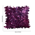 thumbnail image 3 of Staron 3D Leaf Pillow Cover, Multi-Color Satin Cushion Cover for Sofa, Decorative Backrest Cover for Living Room Bedroom Hotel Decor, Purple, 3 of 6