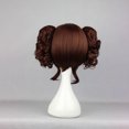 thumbnail image 4 of Unique Bargains Human Hair Wigs for Women 14" Wigs with Wig Cap Synthetic Fibre Brown, 4 of 6