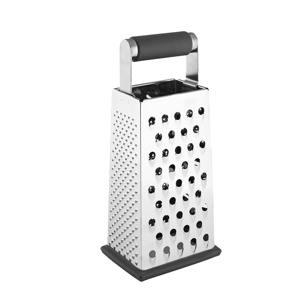 ColorLife Professional Box Grater, Stainless Steel With 4 Sides, Best For  Parmesan Cheese, Vegetables, Ginger, XL Size, Black