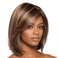 thumbnail image 4 of Women’s Long Curly Wig With Golden Headband - Blonde Mixed Color Synthetic Wig, Heat Resistant Fiber, Adjustable Cap, Stylish & Natural, Daily Wear, Cosplay, Costume, Party Wedding, Halloween, Chris, 4 of 9