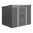 thumbnail image 1 of Outsunny 8.5' x 6' Garden Storage Shed with Skylight, Dark Grey, 1 of 10