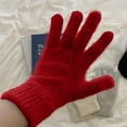 thumbnail image 4 of UTSJKR Ladies Gloves Magic Knit Gloves for Women Solid Colors Mittens Full Finger Mittens for Boys Girls Insulated Gloves Red, 4 of 5