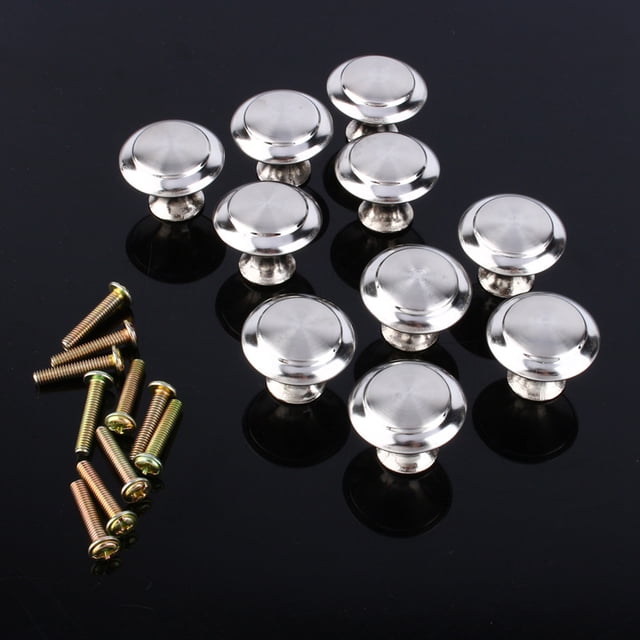 Perillas Redondas De Acero Inoxidable Para Gabinete, Tiradores Para Cajones, Accesorios Para Armario, Perfectos Para Decoración Del Hogar, Plata, 10 Uds.