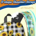 thumbnail image 5 of Sunflower and Gingham Black Pattern 17" Waterproof Oxford School Backpacks for Teens, S-Shape Padded Straps, for School, Travel, Hiking, Camping, 5 of 5