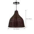 thumbnail image 2 of GOOHOCHY Rattan Woven Lampshade Ceiling Light Cover Vintage Design for Dining Room Kitchen Bedroom, 2 of 8