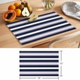 thumbnail image 6 of Purple Navy Blue Striped Placemats Set of 4 Abstract Gradient Lines Art Place Mats Indoor Wipeable Table Mats Washable Cloth Dining Table Placemats for Kitchen Holiday Party Home Decor 13x19 Inch, 6 of 9