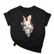 thumbnail image 1 of Tops de Cuello Alto para las Mujeres Amante Impreso Camiseta Cuello Redondo Manga Corta, Poliéster Spandex, 1 of 7