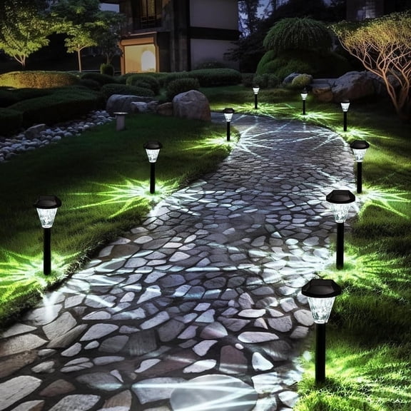 16-Pack Solar Pathway Lights, High-Efficiency Waterproof Outdoor Solar Lights for Garden,Lawn and Yard,Cold White Solar Powered Landscape Lighting