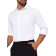 thumbnail image 4 of CAMISA DE HOMBRE INSPIRADA CHIC, CON CUELLO PUNTA, MANGA LARGA, BOTONES, COLOR SÓLIDO, CAMISA DE NEGOCIO, TALLA XL, BLANCA, 4 of 5