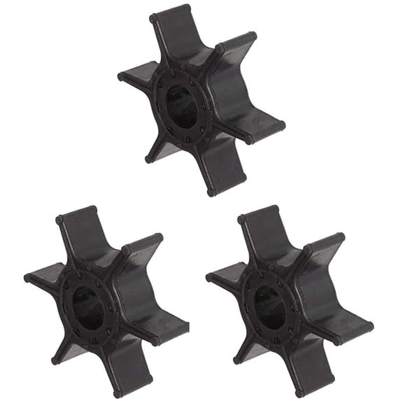 3X Outboard 8HP 9.9HP 15HP 20HP Water Pump Impeller 63V-44352-01 Fit for,3 x Water Pump Impeller,black