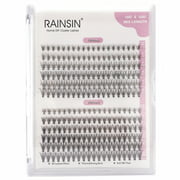 Rainsin 7-12mm to Choose 20D Mix Individual False Eyelashes Makeup Cluster Eyelashes Thickness 0.1mm C Curl Natural Long Black Soft Lightweight 3D Eye Lashes Extensions Dramatic Look