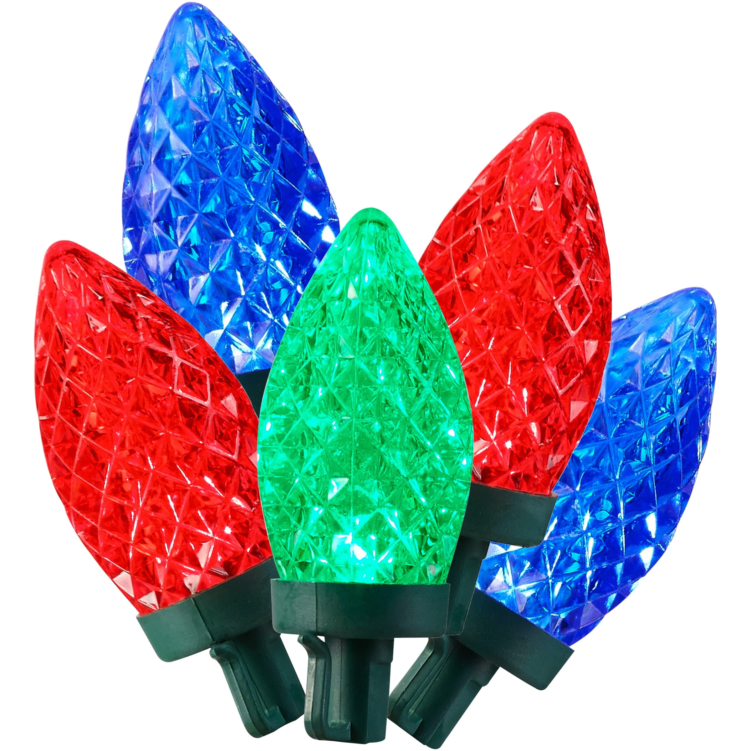 Holiday Time 100 LED Multicolor Super Bright G30 Lights, 59.5', Indoor ...