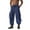 Blue, variant on Cargo Pants for Men Loose Elastic Waist Solid Multiple Pockets Stretch Drawstring Cargo Pants Black XL