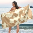 thumbnail image 6 of Coolnut Cow Beach Towel, Sand Free Super Absorbent Oversized Travel Towel with Mesh Bag for Beach,Camping, Swimming, Holiday, 30"x 60", 6 of 6