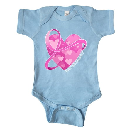 

Inktastic Breast Cancer Awareness Pink Ribbon Around Heart Gift Baby Boy or Baby Girl Bodysuit