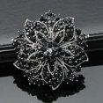 thumbnail image 4 of Joyería de moda hermosa broche de cristal plateado con diamantes de imitación para mujer, 4 of 5